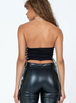 Princess Polly Idaho Strapless Top  Black Outlet