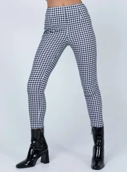 Princess Polly Iggy Gingham Pants  Black/White Store