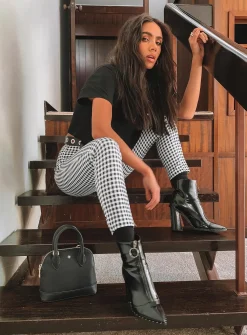 Princess Polly Iggy Gingham Pants  Black/White Store