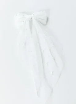 Princess Polly Imi Hair Bow  White New