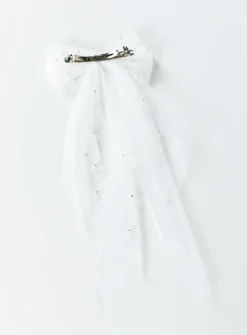 Princess Polly Imi Hair Bow White New