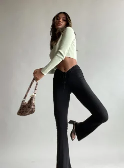 Princess Polly Imogen Pants  Black Hot