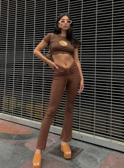 Princess Polly Imogen Pants  Brown Discount