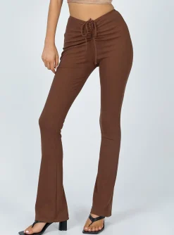 Princess Polly Imogen Pants  Brown Discount