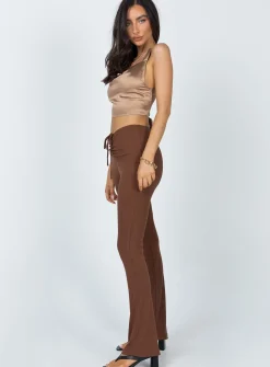 Princess Polly Imogen Pants  Brown Discount