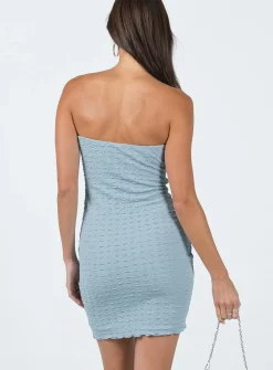 Princess Polly Imogene Strapless Mini Dress  Blue Flash Sale