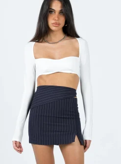 Princess Polly In Pieces Mini Skirtpinstripe   Navy Outlet