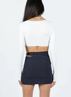 Princess Polly In Pieces Mini Skirtpinstripe Navy Outlet