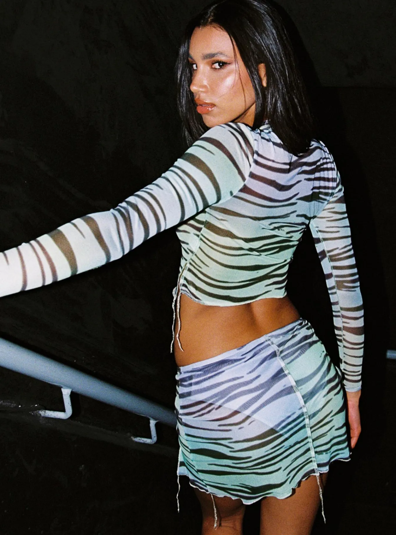 Princess Polly In The Fields Mesh Skort Tiger Multi Store