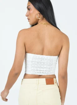 Princess Polly In The Moment Strapless Topbroderie White Fashion