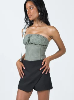 Princess Polly Indianna Cross Over Skort  Black Hot