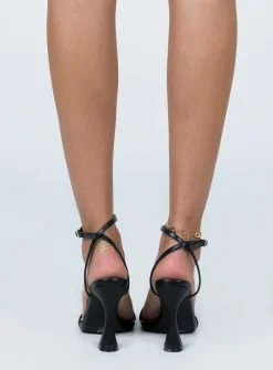 Princess Polly Infinity Heels  Black Outlet