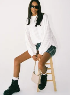 Princess Polly Innerbloom Oversized Sweater  White New