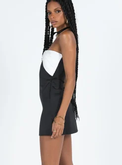 Princess Polly Irena Strapless Mini Dress  Black / White Store