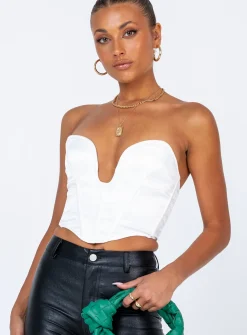 Princess Polly Irvine Strapless Top  White Fashion