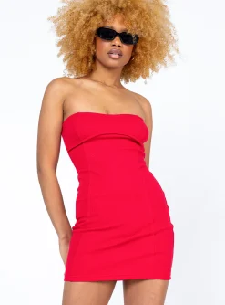 Princess Polly Iva Mini Dress  Red Fashion