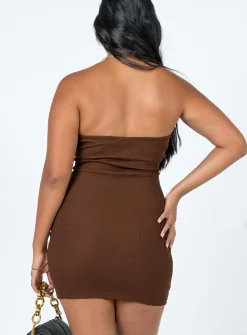 Princess Polly Iva Mini Dress  Brown Best Sale