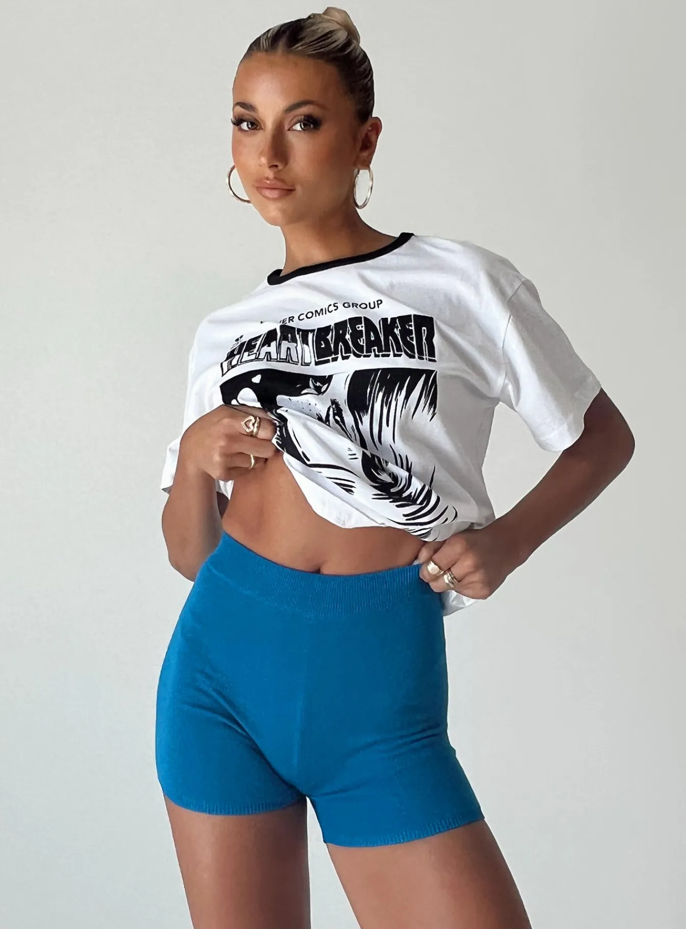 Princess Polly Ivy Bike Shorts Blue Store