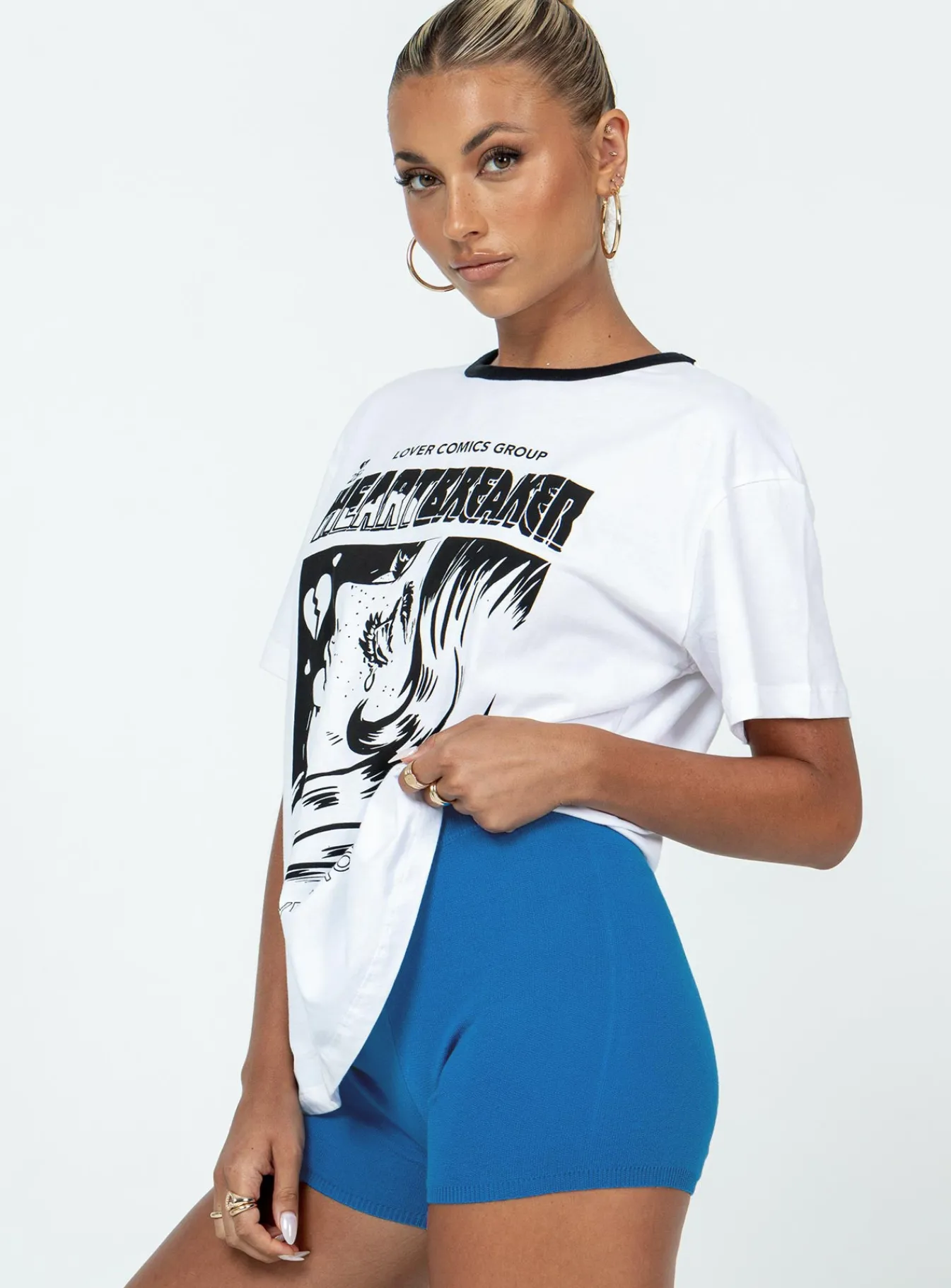 Princess Polly Ivy Bike Shorts Blue Store