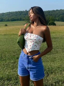 Princess Polly Ivy Bustier   White Floral Best Sale