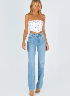 Princess Polly Ivy Bustier   White Floral Best Sale