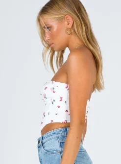 Princess Polly Ivy Bustier   White Floral Best Sale