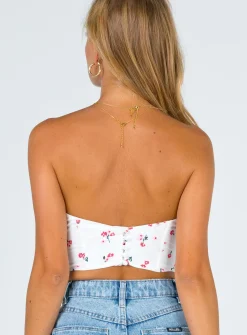 Princess Polly Ivy Bustier   White Floral Best Sale
