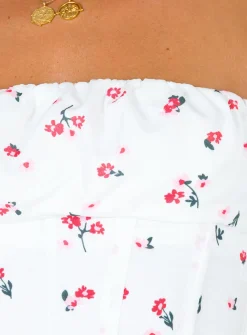 Princess Polly Ivy Bustier   White Floral Best Sale