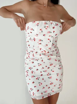 Princess Polly Ivy Corset Mini Dressfloral   White New