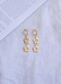 Princess Polly Ivy Fleur Earrings  Gold Outlet