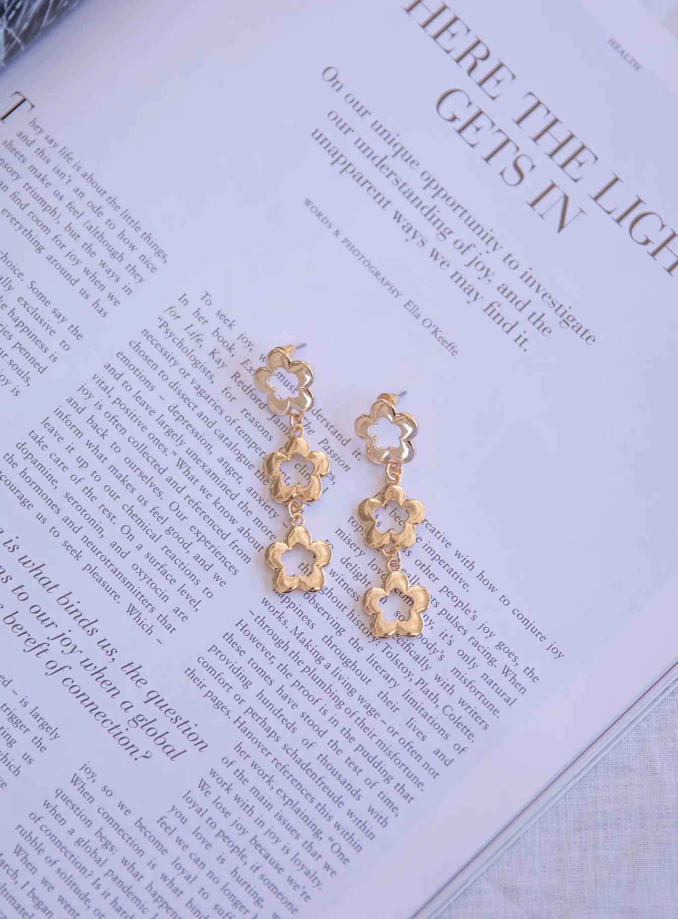 Princess Polly Ivy Fleur Earrings Gold Outlet