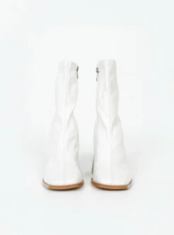 Princess Polly Izuka Ankle Boots  White Best