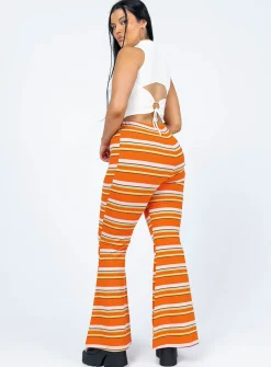 Princess Polly Jackson Knit Pants  Orange Shop