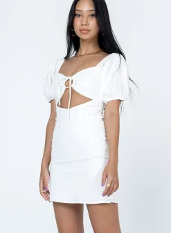 Princess Polly Jacqui Mini Dress White Shop