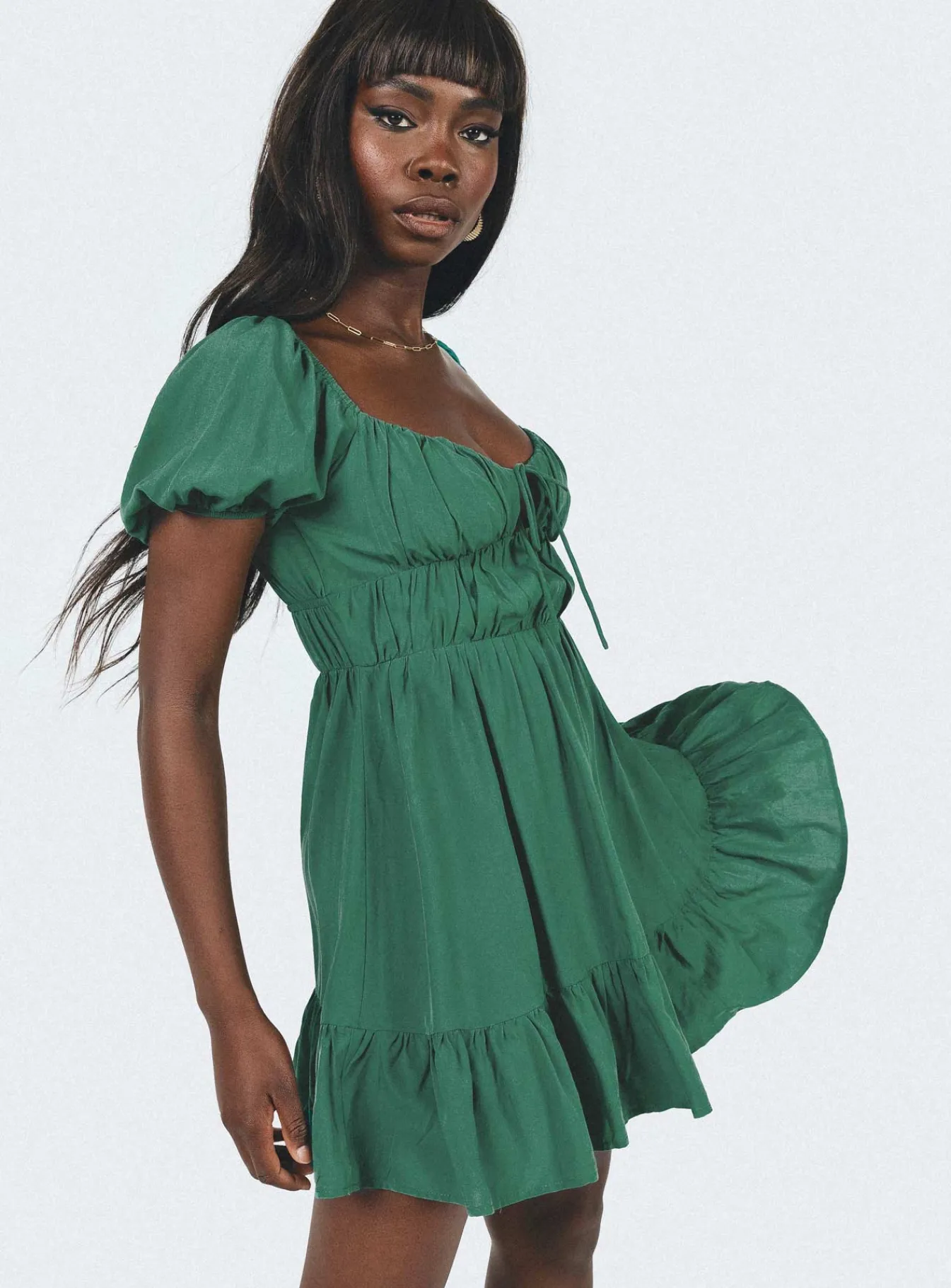 Princess Polly Jacquie Mini Dress Green Hot
