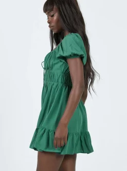 Princess Polly Jacquie Mini Dress Green Hot