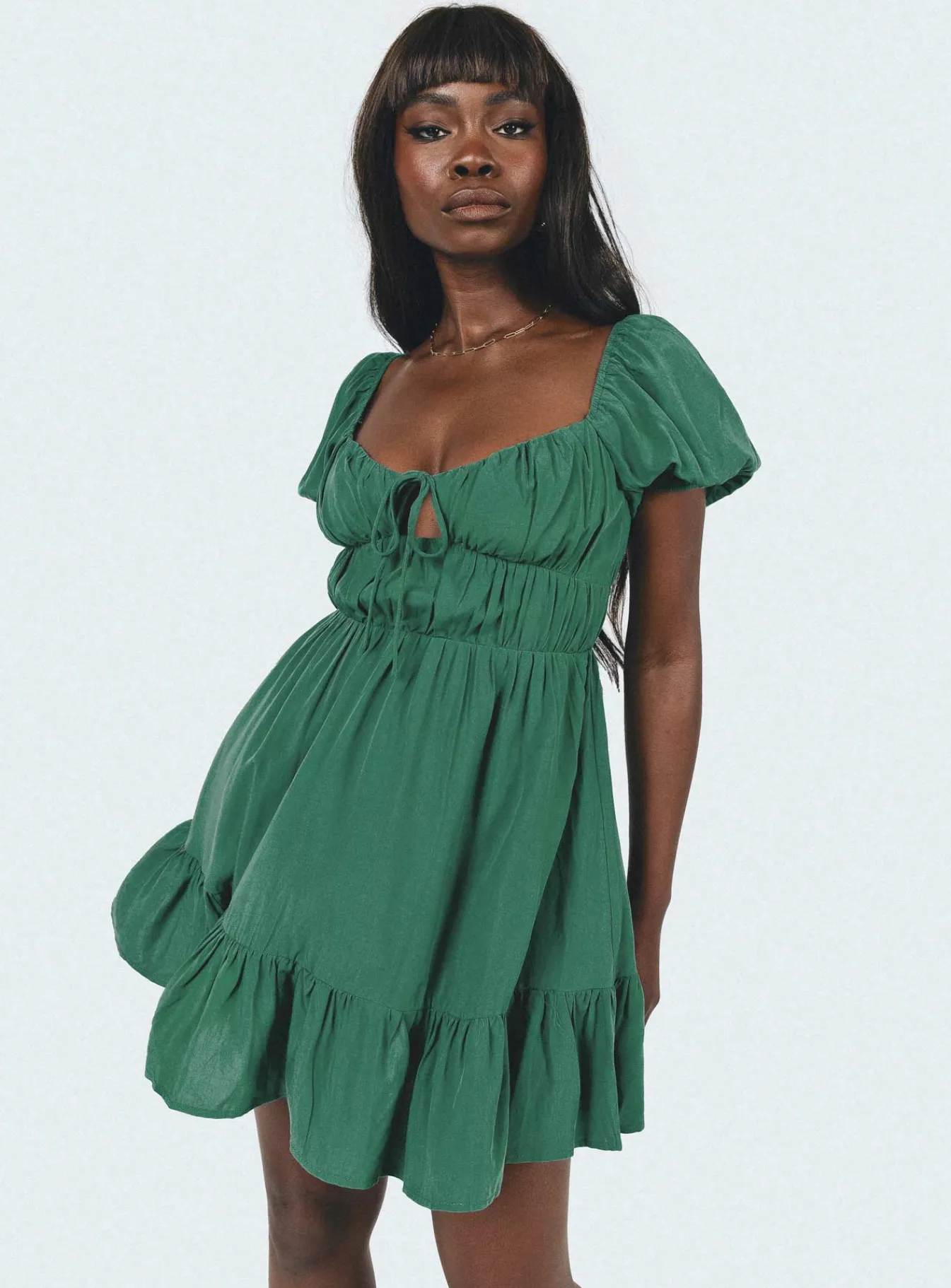 Princess Polly Jacquie Mini Dress Green Hot
