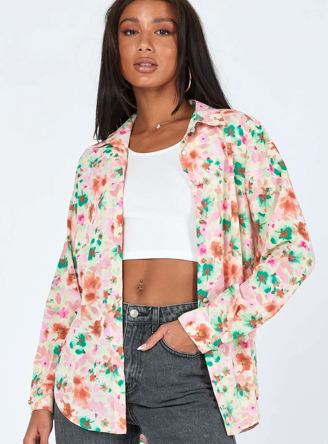 Princess Polly Jaelin Shirtmulti Floral Fashion