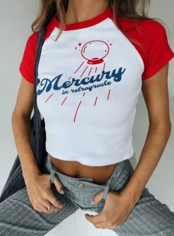 Princess Polly Jagger &Amp; Stone The Mercury In Retrograde Mini Tee White Fashion