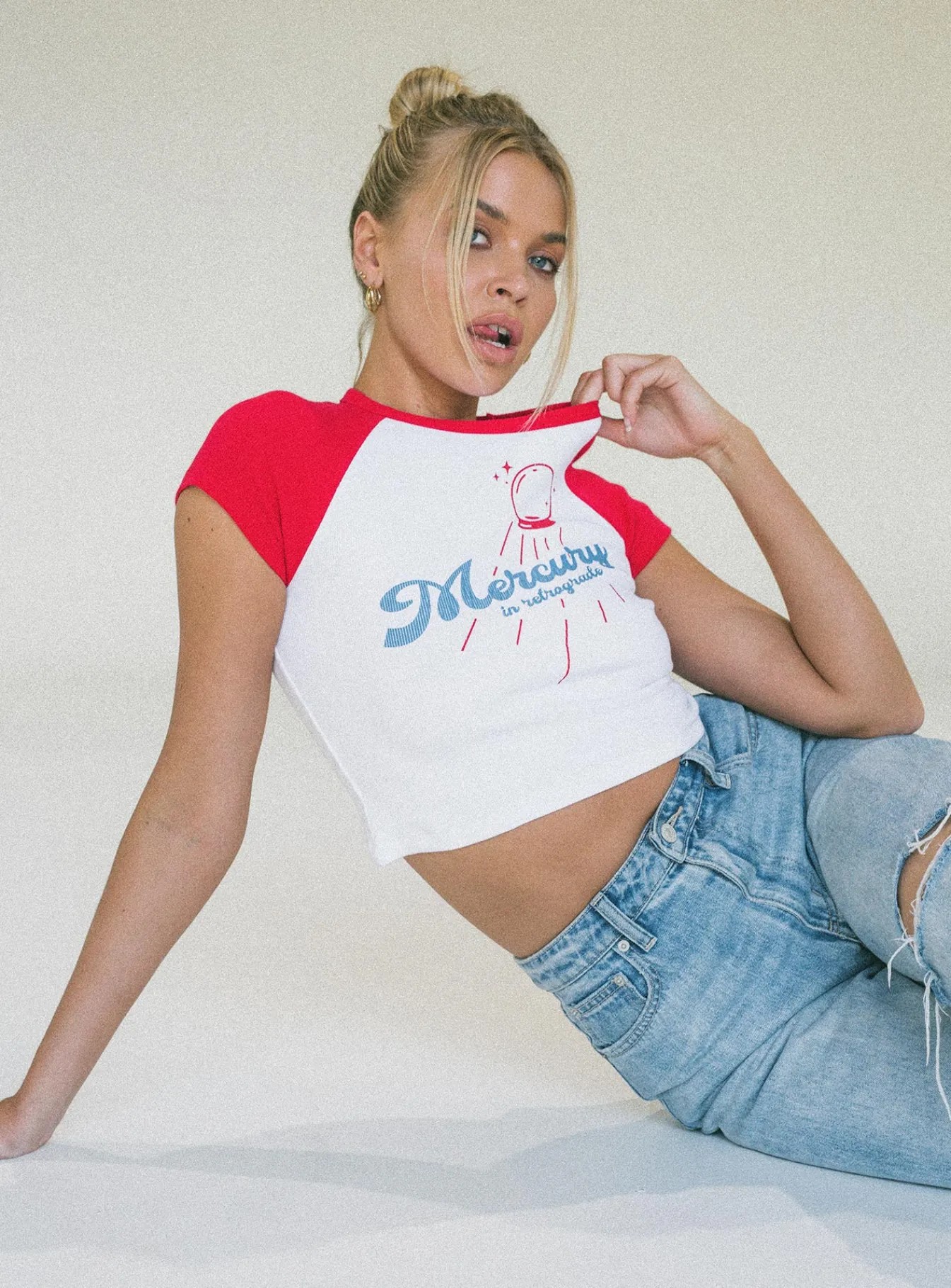 Princess Polly Jagger &Amp; Stone The Mercury In Retrograde Mini Tee White Fashion