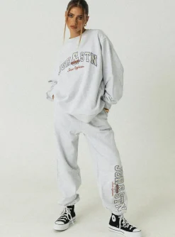 Princess Polly Jagger &Amp; Stone Vintage Oversized Sweatshirt  Grey New