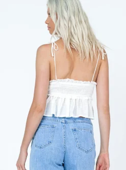 Princess Polly Jamila Top  White Hot