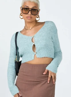 Princess Polly Jane Cardigan  Green Flash Sale