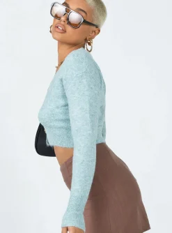 Princess Polly Jane Cardigan  Green Flash Sale