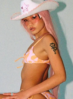 Princess Polly Janey Bikini Top/ Orange   Pink Online