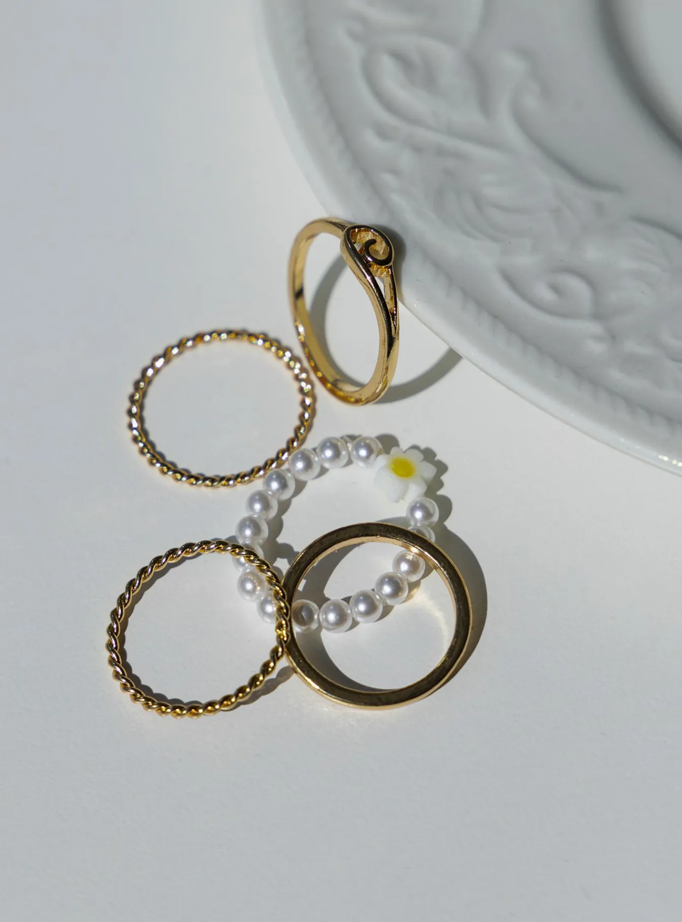 Princess Polly Janssen Ring Pack/ White Gold Shop