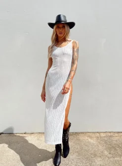 Princess Polly Jasmine Midi Dress  White Sale