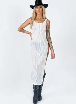 Princess Polly Jasmine Midi Dress  White Sale
