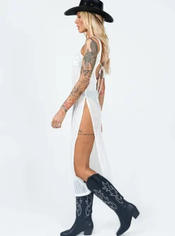 Princess Polly Jasmine Midi Dress  White Sale