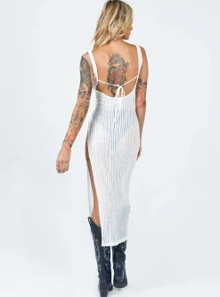 Princess Polly Jasmine Midi Dress  White Sale